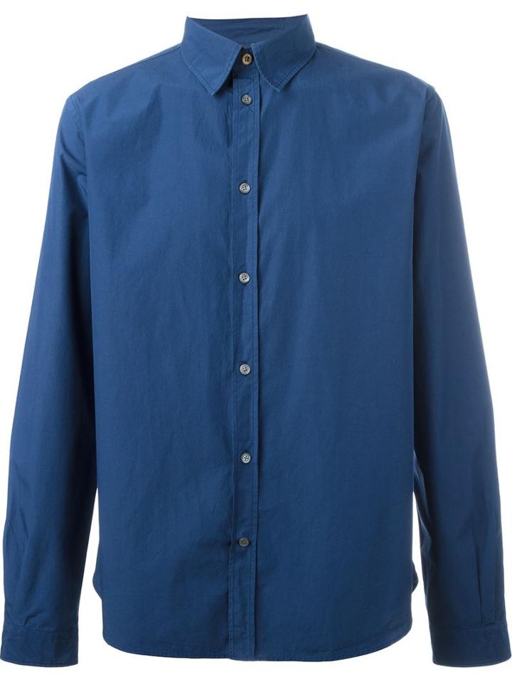 Paul Smith Jeans Classic Shirt, Men's, Size: L, Blue, Cotton