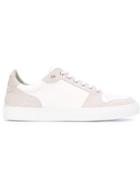 Ami Alexandre Mattiussi Panelled Sneakers, Men's, Size: 45, White, Calf Leather/rubber