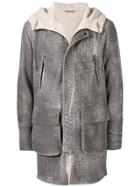 Desa 1972 Shearling Lined Coat - Grey