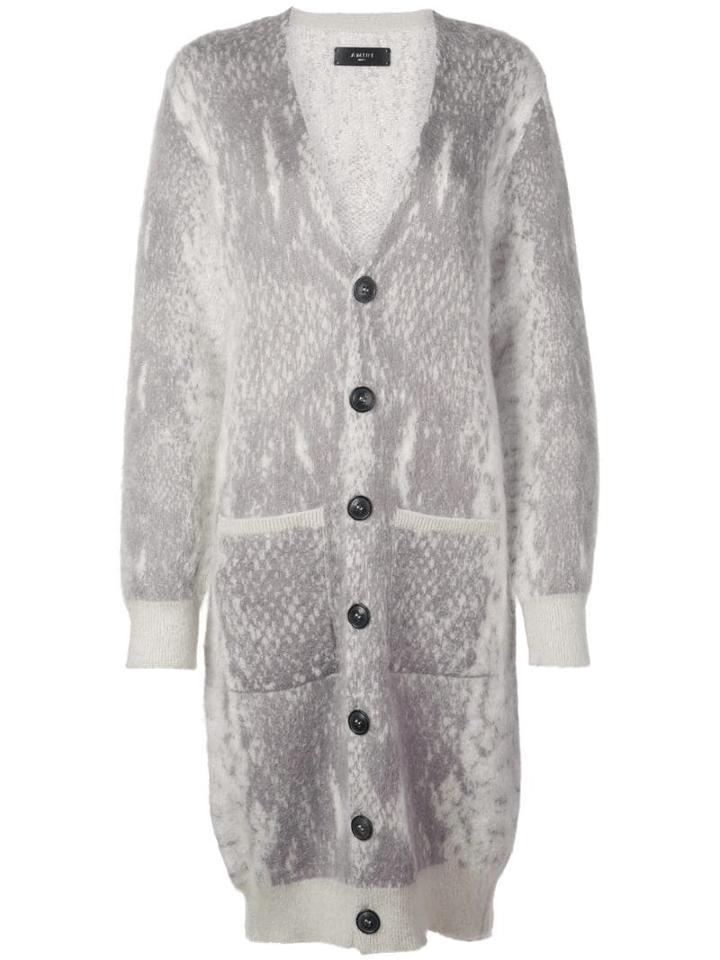 Amiri Snakeskin Cardigan - Grey