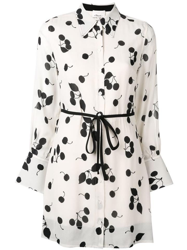 3.1 Phillip Lim Cerise Print Shirt Dress - White