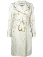 Moschino - Illusion Print Coat - Women - Cotton/acetate/viscose/other Fibers - 40, Women's, Nude/neutrals, Cotton/acetate/viscose/other Fibers