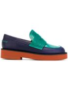Marni Colour Blocked Loafers - Blue