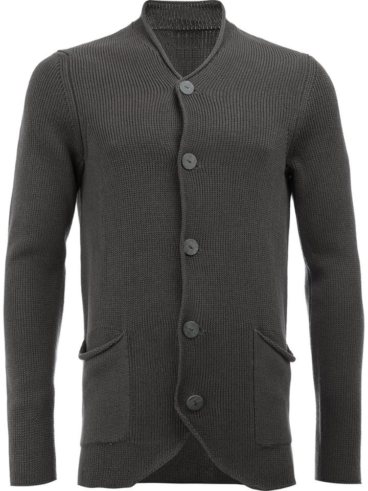 Label Under Construction Patch Pockets Cardigan - Grey