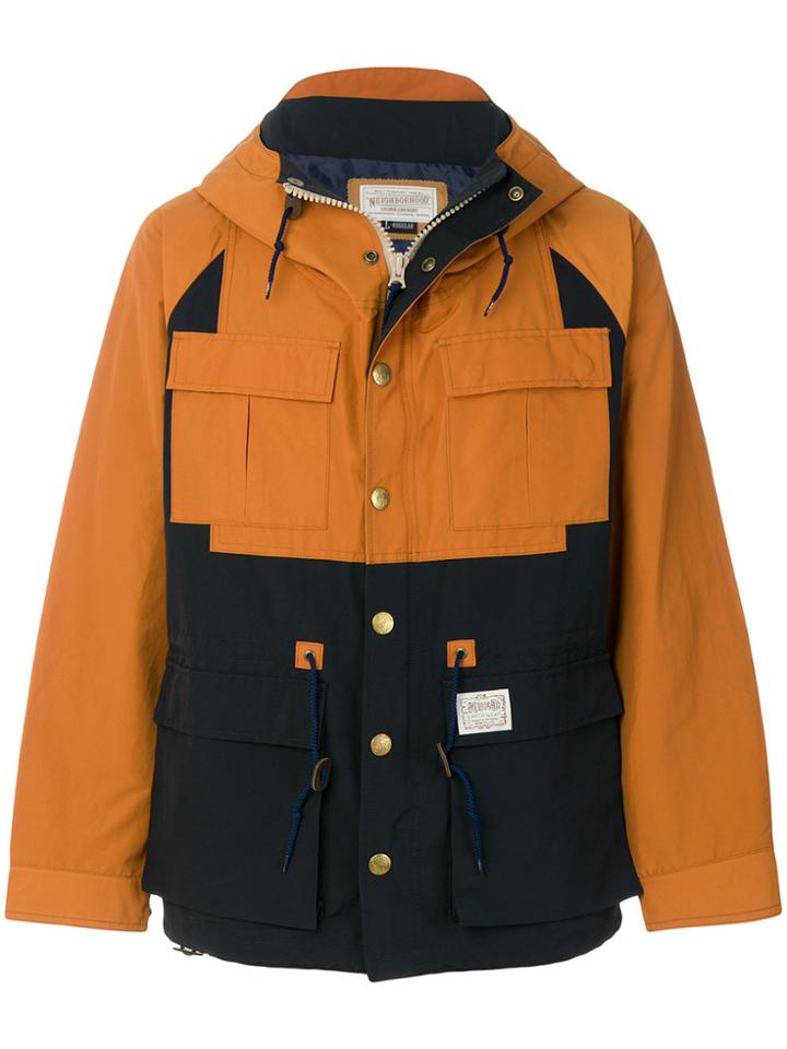 Neighborhood Colour-block Zipped Jacket - Yellow & Orange