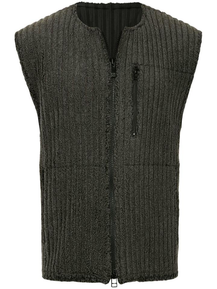 Homme Plissé Issey Miyake Pleated Vest - Grey