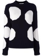 Msgm Circle Intarsia Sweater - Black