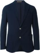 Eleventy Button Blazer, Men's, Size: 54, Blue, Cotton/spandex/elastane/wool