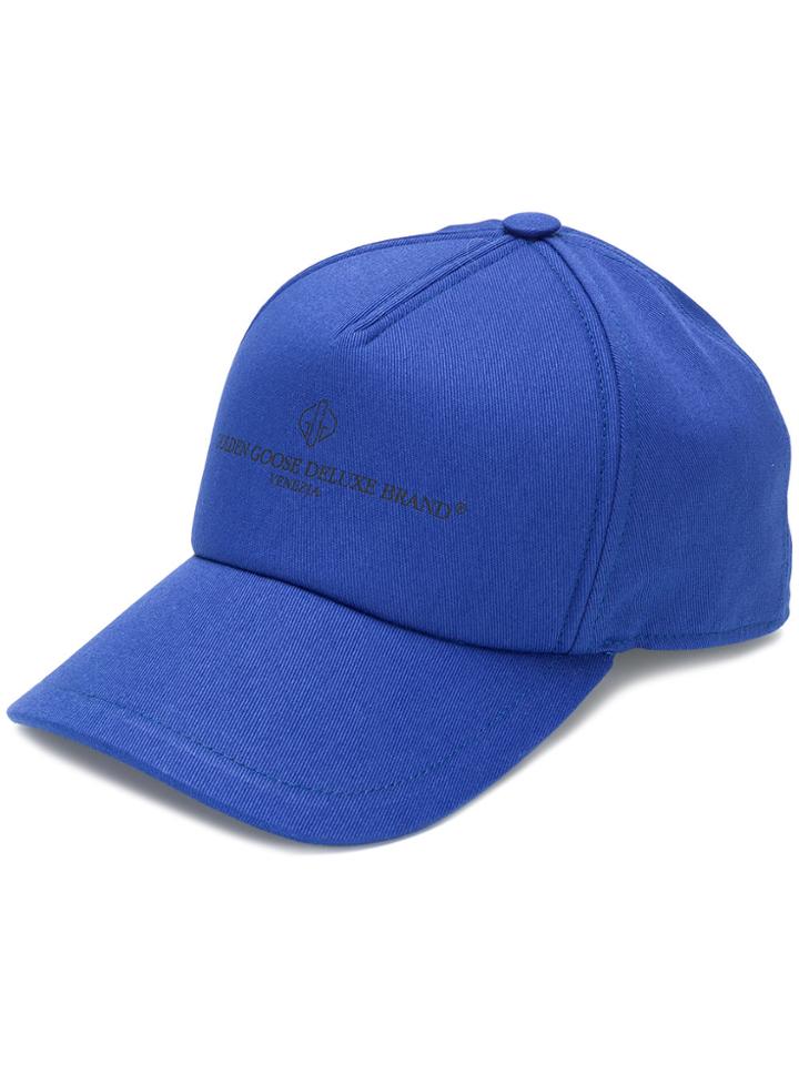 Golden Goose Deluxe Brand Logo Embroidered Cap - Blue
