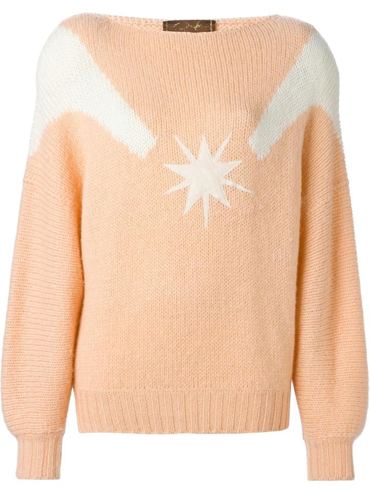 Thierry Mugler Vintage Star Motif Sweater - Pink & Purple