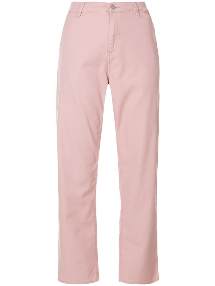 Carhartt Roll-up Straight Trousers - Pink & Purple