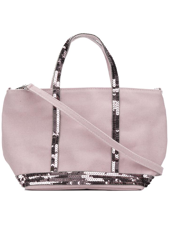 Vanessa Bruno Sequin Edge Shoulder Bag - Pink & Purple