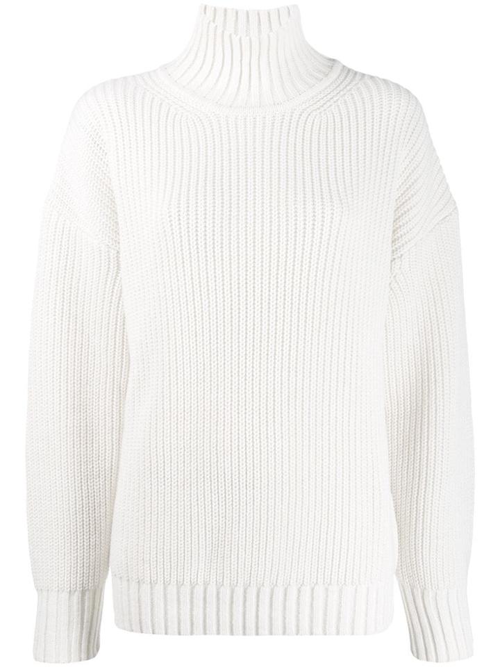 Msgm Ribbed Sweater - White