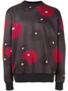 Msgm Floral Print Sweatshirt, Men's, Size: 52, Green, Polyester/spandex/elastane
