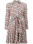 Gucci Horsebit Print Dress, Size: 44, White, Silk