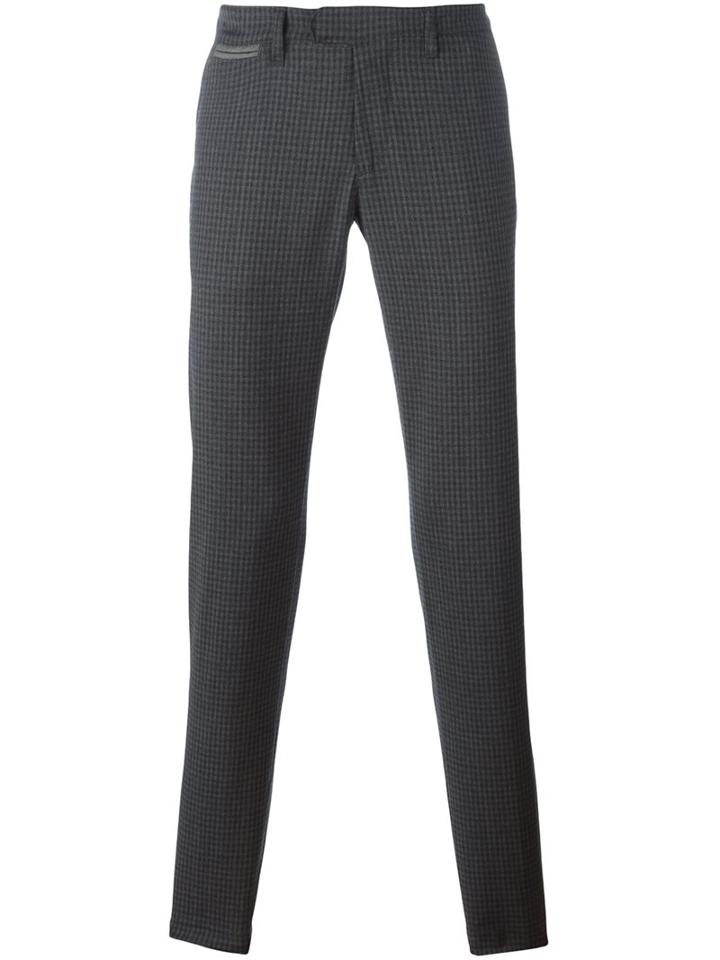 Eleventy Checked Straight Trousers