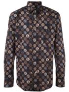 Gabriele Pasini Zodiac Print Shirt, Men's, Size: 50, Blue, Cotton