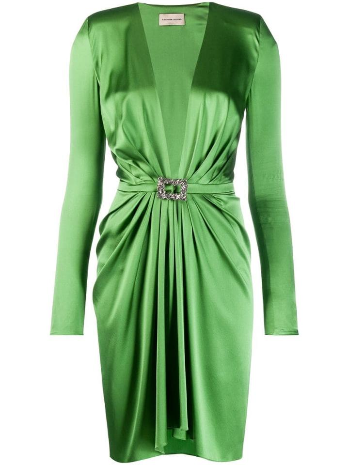Alexandre Vauthier Draped Mini Dress - Green
