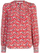 Veronica Beard Paisley Blouse - Red