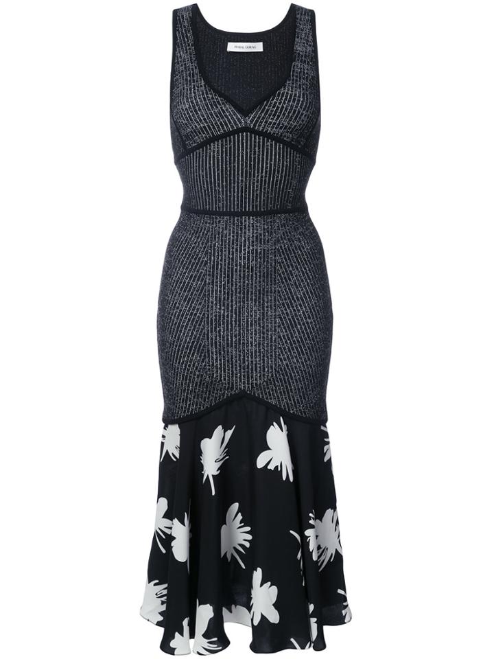 Prabal Gurung V-neck Flare Dress - Black