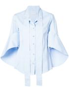 Palmer / Harding Buttoned Pussybow Shirt - Blue