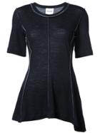 Colovos Textured Seam Top - Blue