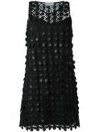Carven Embroidered Lace Dress, Women's, Size: 38, Black, Silk/acetate/polyester
