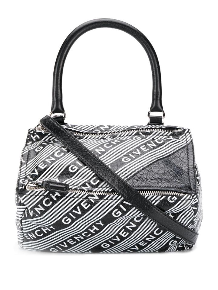 Givenchy Logo Print Pandora Tote - Black
