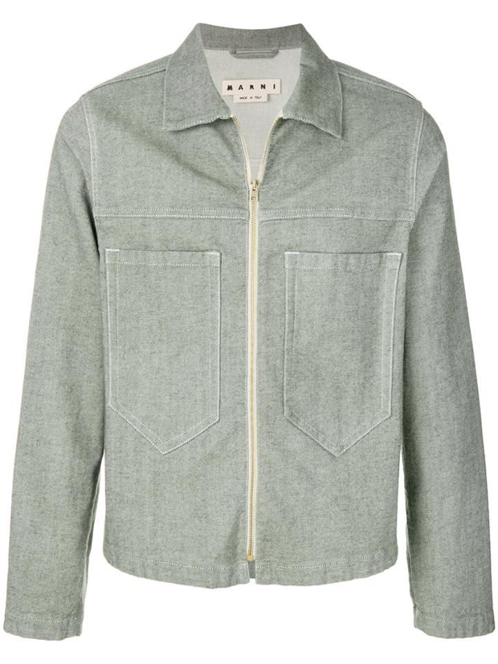 Marni Zip Front Jacket - Green