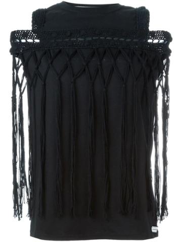Michaela Buerger Fringed Crochet Top