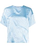 Rejina Pyo Mattie Crinkle Satin T-shirt - Blue