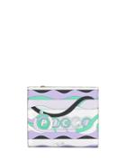 Emilio Pucci Lilac And Turquoise La Villa Print Mini Wallet - Purple