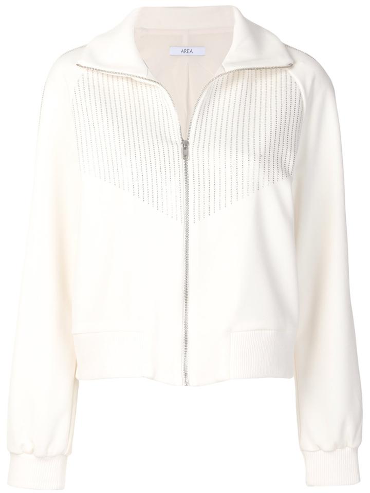 Area Short Zipped Jacket - White
