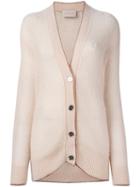 Christopher Kane - Lofty Cardigan - Women - Mohair/polyimide - S, Pink/purple, Mohair/polyimide