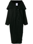 Boule De Neige Oversized Turned Collar Coat - Black