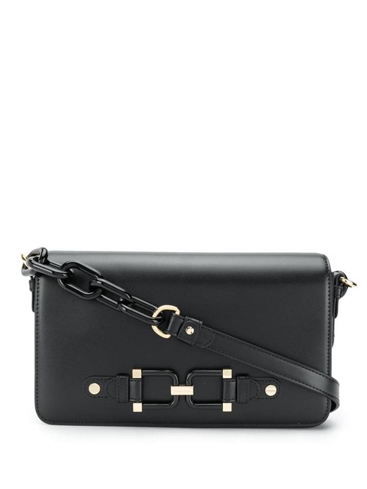 Elisabetta Franchi Rectangle Cable Shoulder Bag - Black