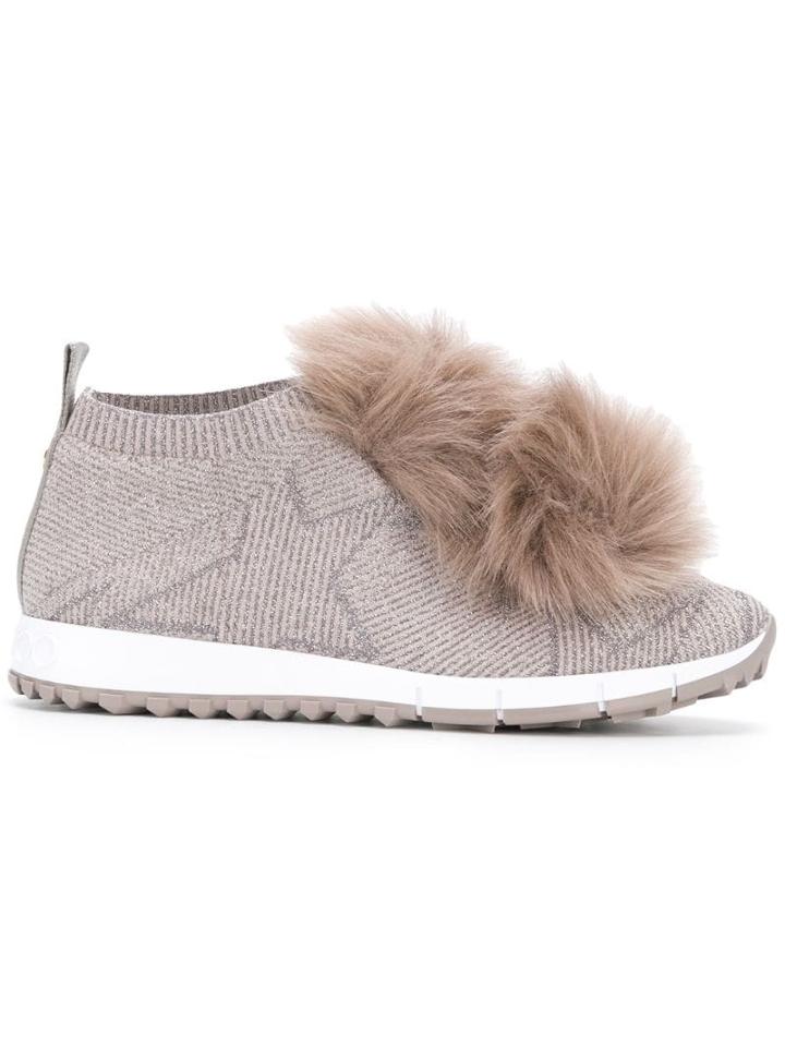 Jimmy Choo Norway Pon Pon Sneakers - Neutrals