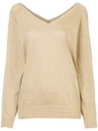 Cityshop V-neck Jumper - Yellow & Orange