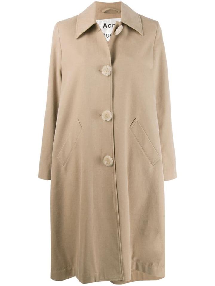 Acne Studios Single-breasted Menswear Mac Inspired Coat - Neutrals