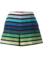 Sonia Rykiel Striped Loop Knit Shorts, Women's, Size: 38, Cotton/polyester/polyamide/cupro