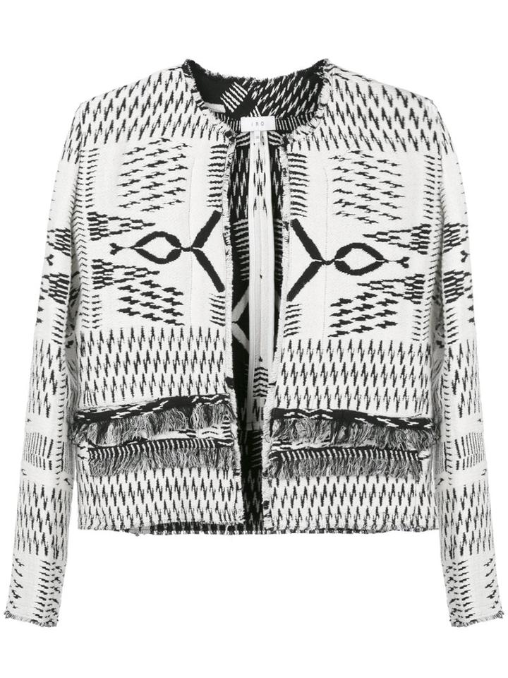 Iro - Ethnic Pattern Tweed Jacket - Women - Cotton/acrylic/viscose - 36, White, Cotton/acrylic/viscose