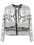Iro - Ethnic Pattern Tweed Jacket - Women - Cotton/acrylic/viscose - 36, White, Cotton/acrylic/viscose