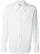 Marni Pointed Collar Shirt, Men's, Size: 44, White, Cotton
