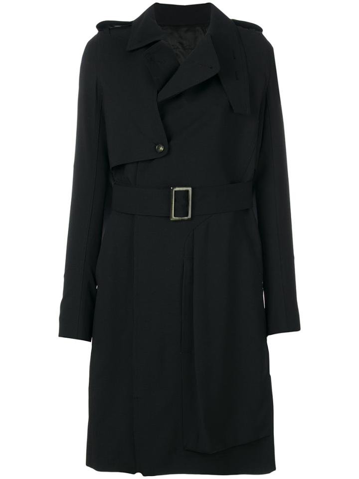 Rick Owens Cargo Trench Coat - Black