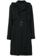 Rick Owens Cargo Trench Coat - Black