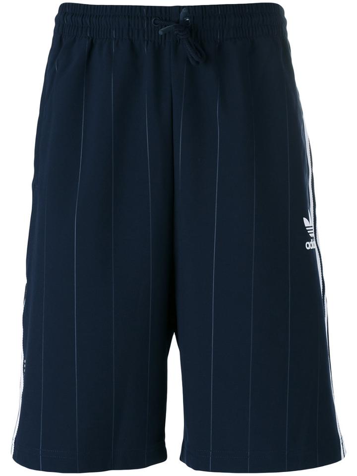 Adidas Originals - Side Stripe Track Shorts - Men - Polyester - L, Blue, Polyester