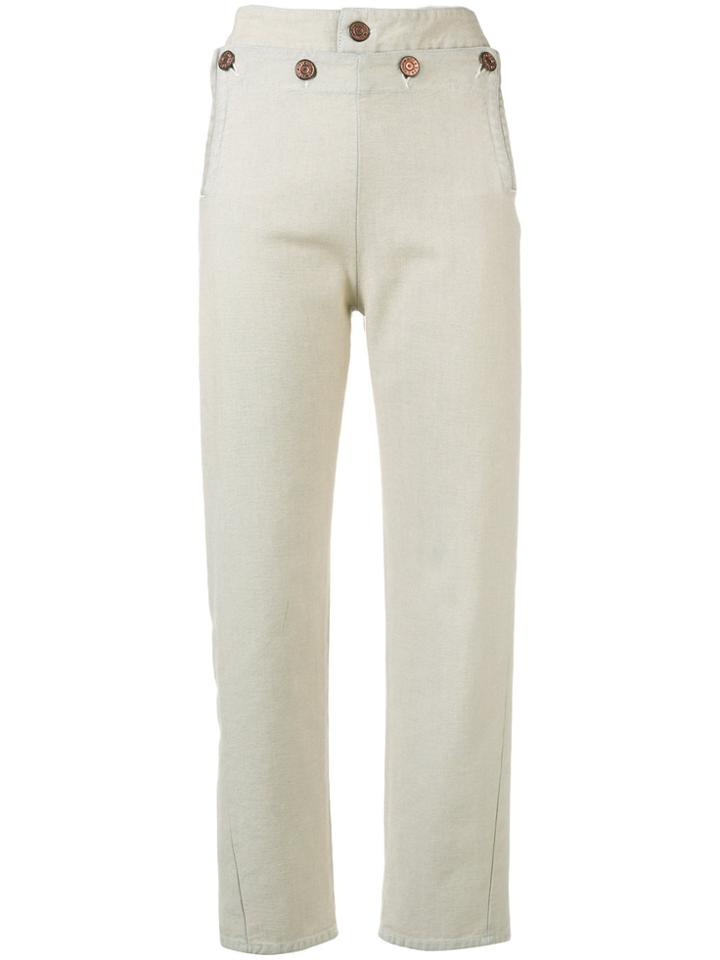 See By Chloé Button Detail Trousers - Nude & Neutrals