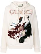 Gucci Embroidered Japanese Motif Hoodie - Nude & Neutrals
