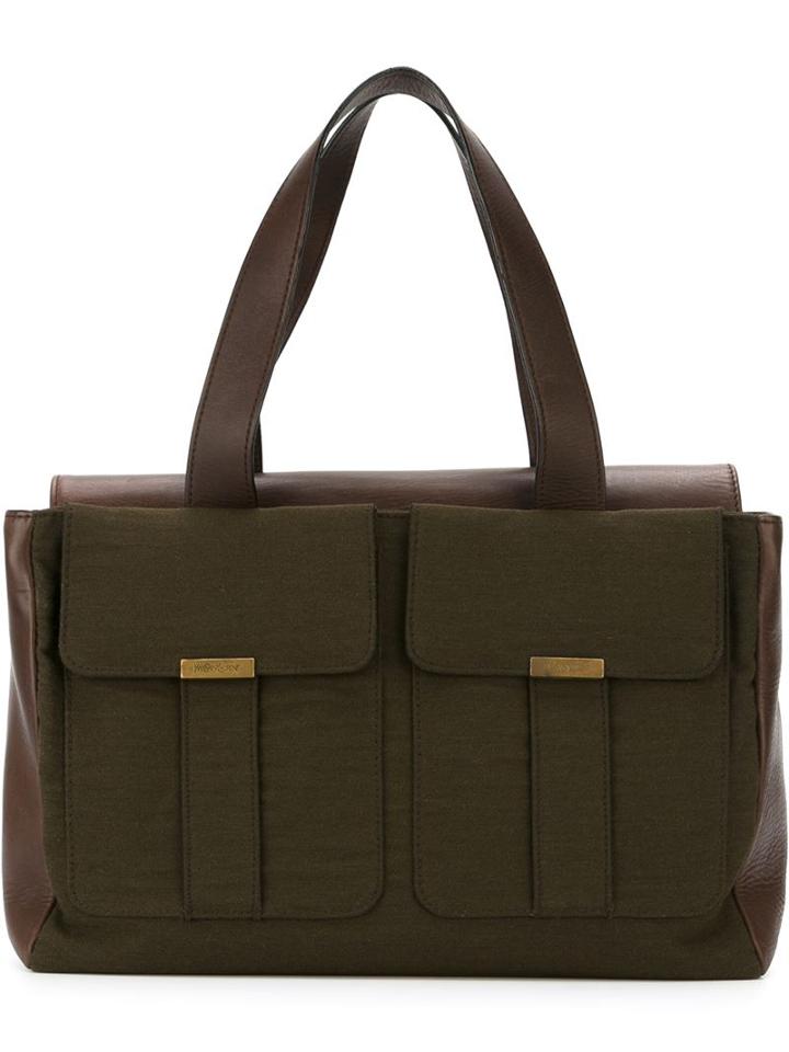 Yves Saint Laurent Vintage Double Pocket Tote