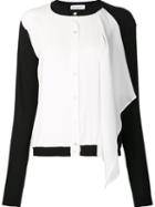 Vionnet Contrast Sleeve Ruffled Shirt, Women's, Size: 42, White, Silk/virgin Wool